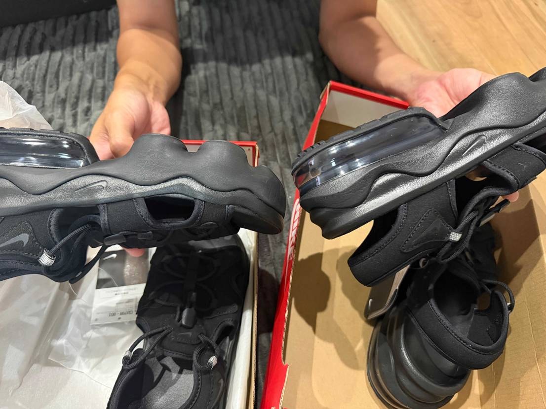 前日、妻がNIKEのココサンダル黒をZOZOTOWNで購入したのですが…届いた際