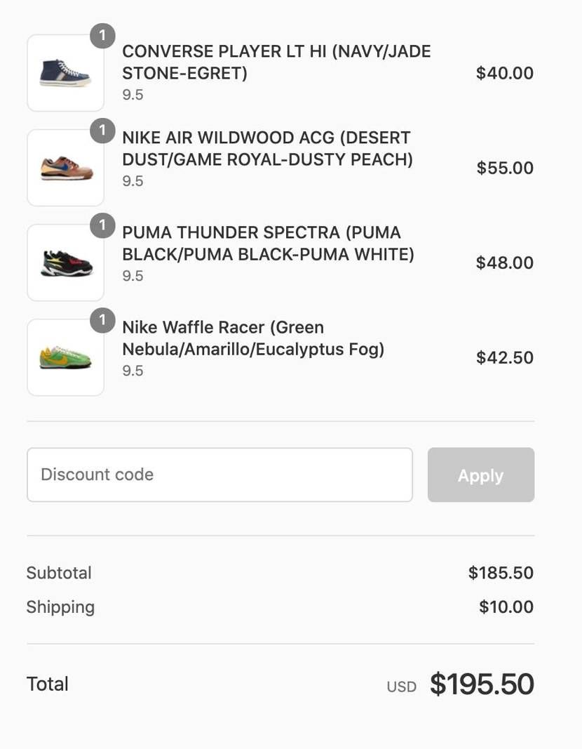 前から気になっていたCONSEPTSのsaleでうっかり購入。
4足でこの値段