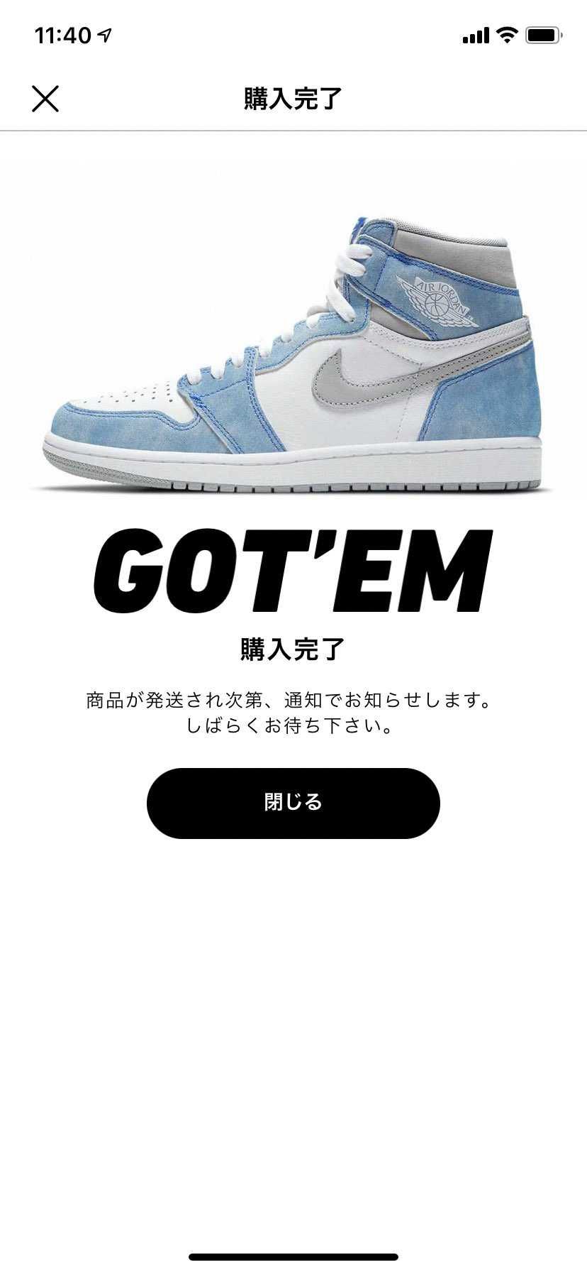 リーク時にプレでも買うと決めた1足と宣言したので約束通り買いました😇(発送しろよ