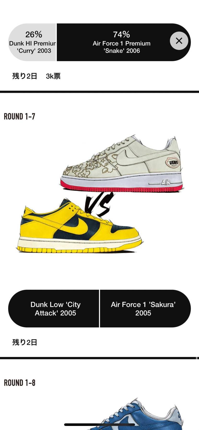 ROUND1でやるべき対戦カードではない。