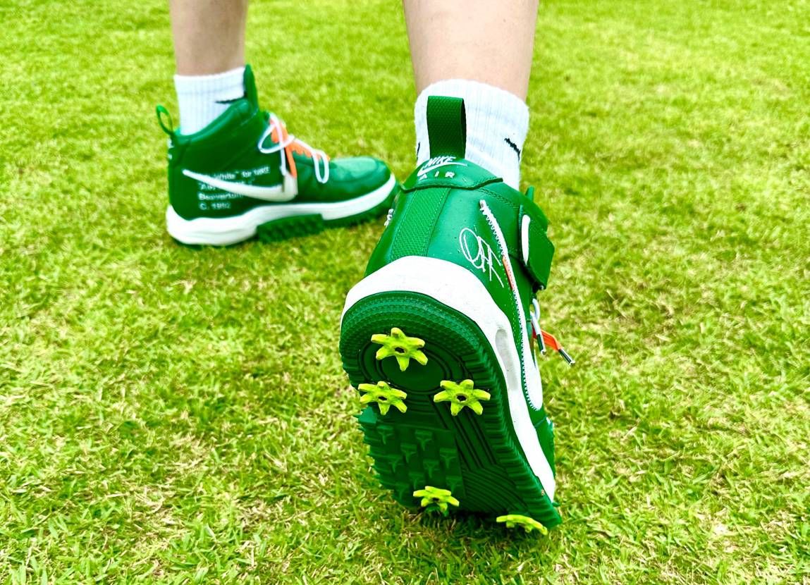 カスタム後のご報告。
AF1パイングリーンのゴルフ仕様でラウンドしてきました。