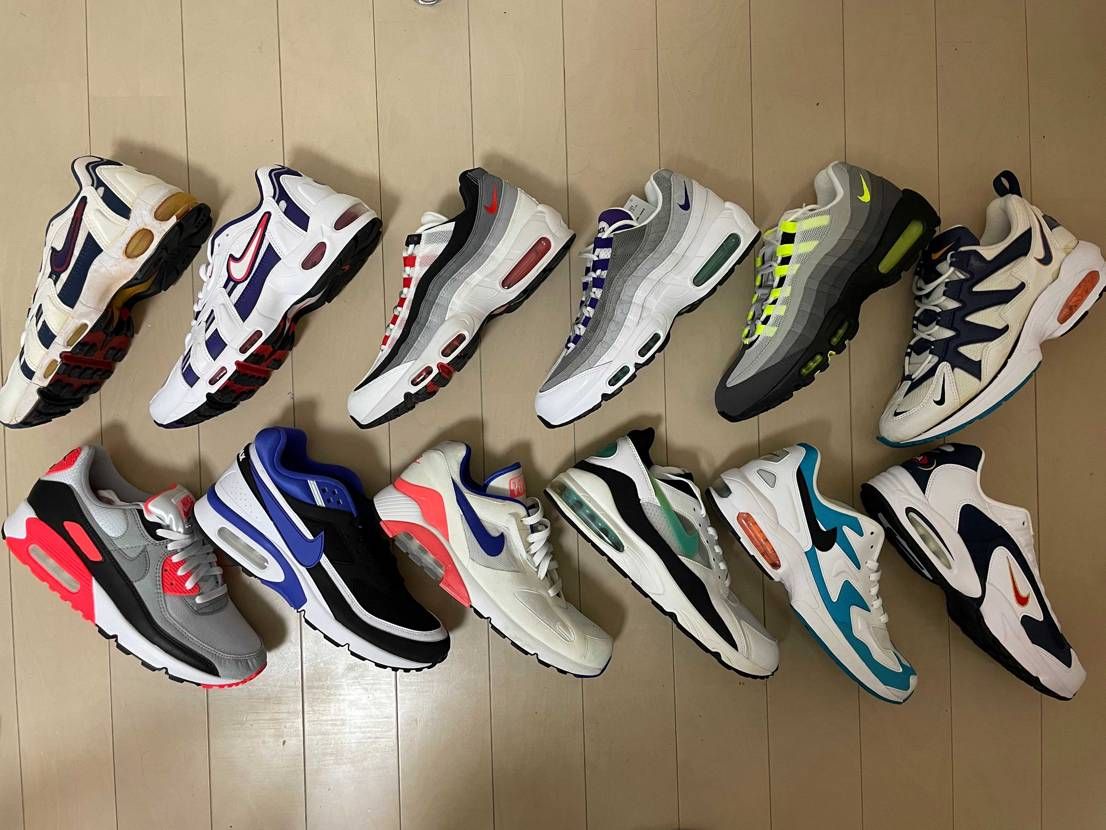 部屋の掃除ついでに青春のAIR MAX軍団を出してみました✨
何年経ってもワク