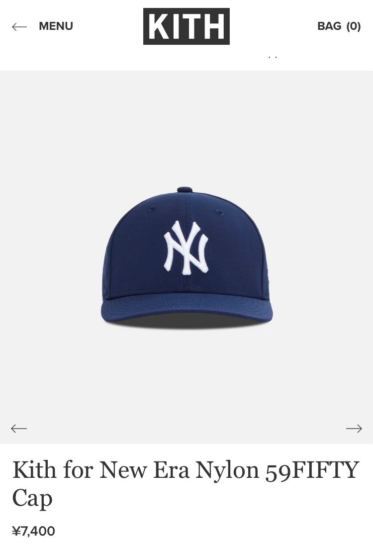kith×neweraのヤンキースキャップが朝まで残ってたので買ってしまった。。