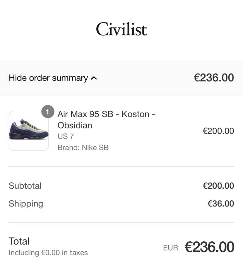 人それぞれなんですけど…。
東京原宿発のAM95よりかこちらが好みなんですよね