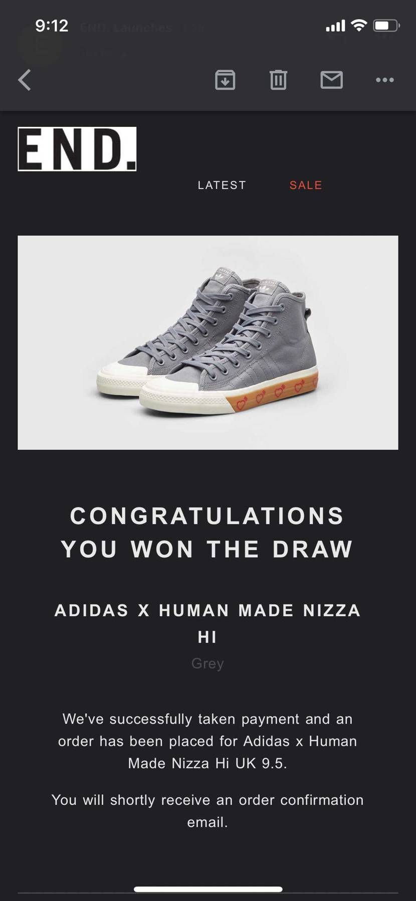 adidas × human made endで当選！！
