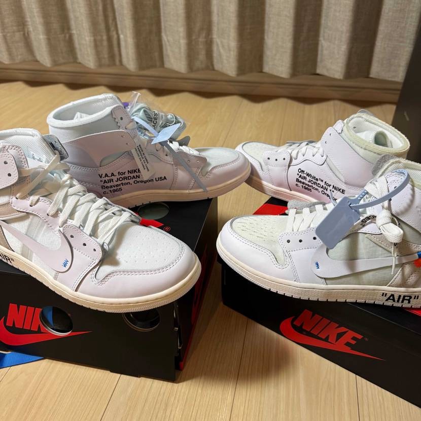 届いたーーーかっけぇーーー
Off White時代と顔合わ