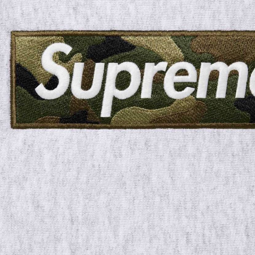 Supreme Box Logo Hooded Sweatshirt "Ash 