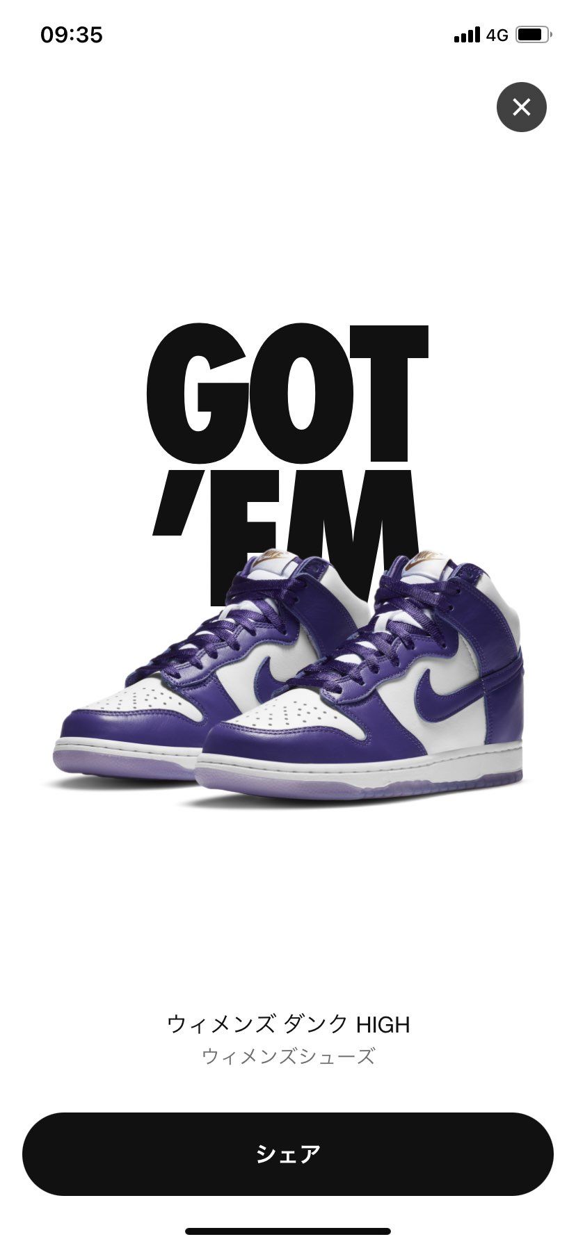 Dunk high varsity purple