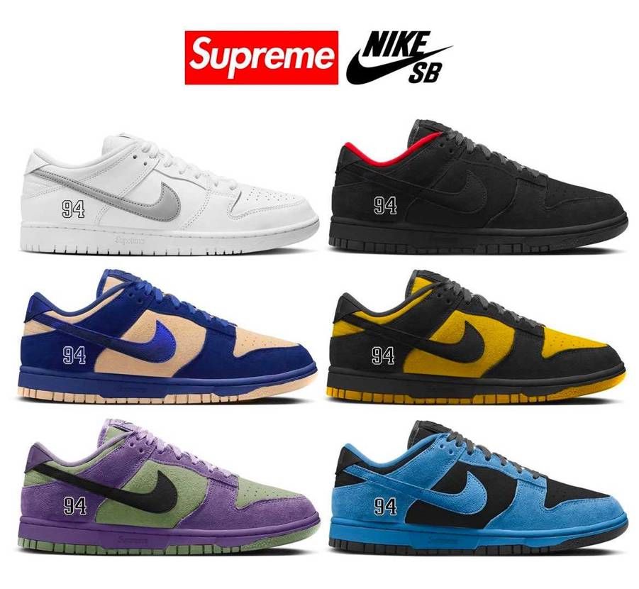 supreme✖︎Nike SB Dunk Low

全6色公開