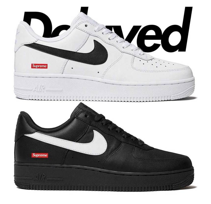 supreme SBとAir Force 1のリリース日が秋