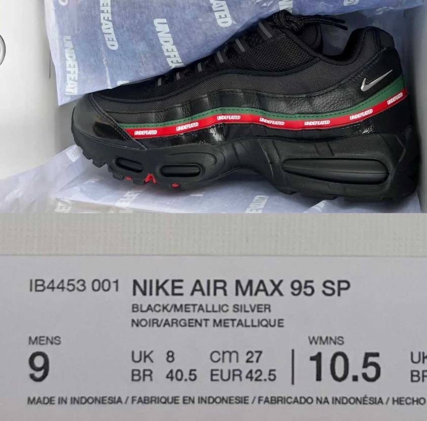 アンディフィーデッド✖︎Nike Air Max95の実物画リーク。