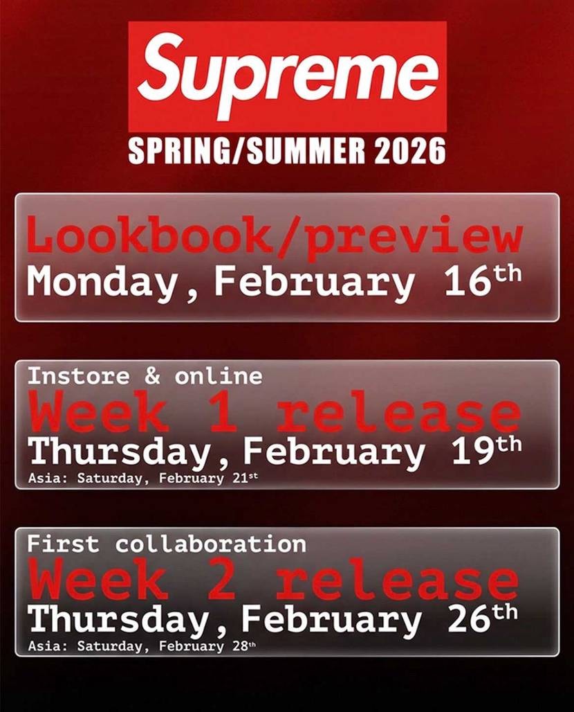 2026supreme schedule