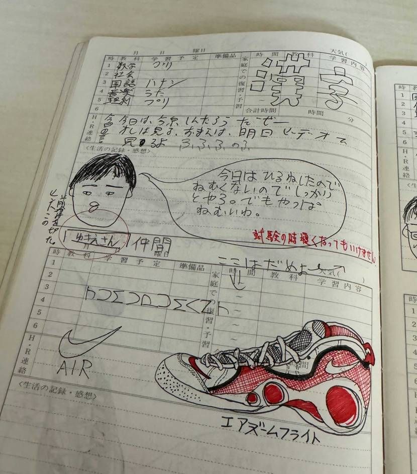 お部屋の整理をしていたら30年くらい前の懐かしいノートが出て