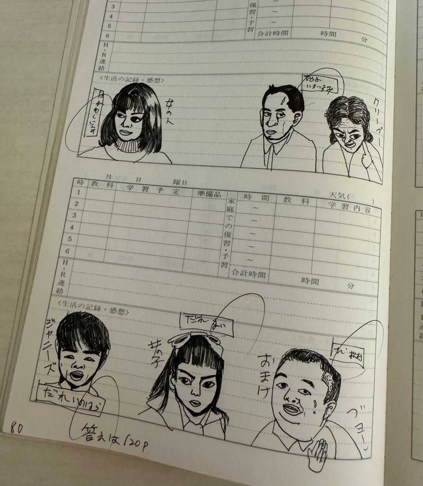 お部屋の整理をしていたら30年くらい前の懐かしいノートが出て