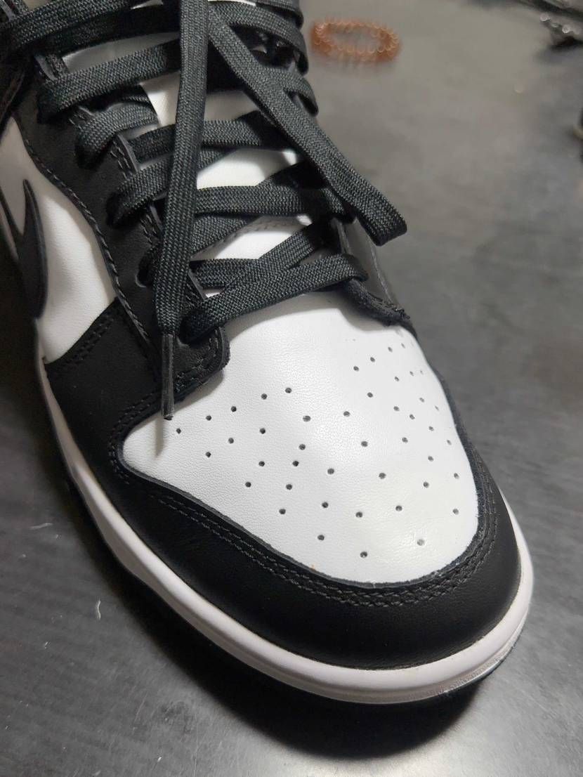 誕プレにくれたdunk low、早々にアッパーをジャッキの持