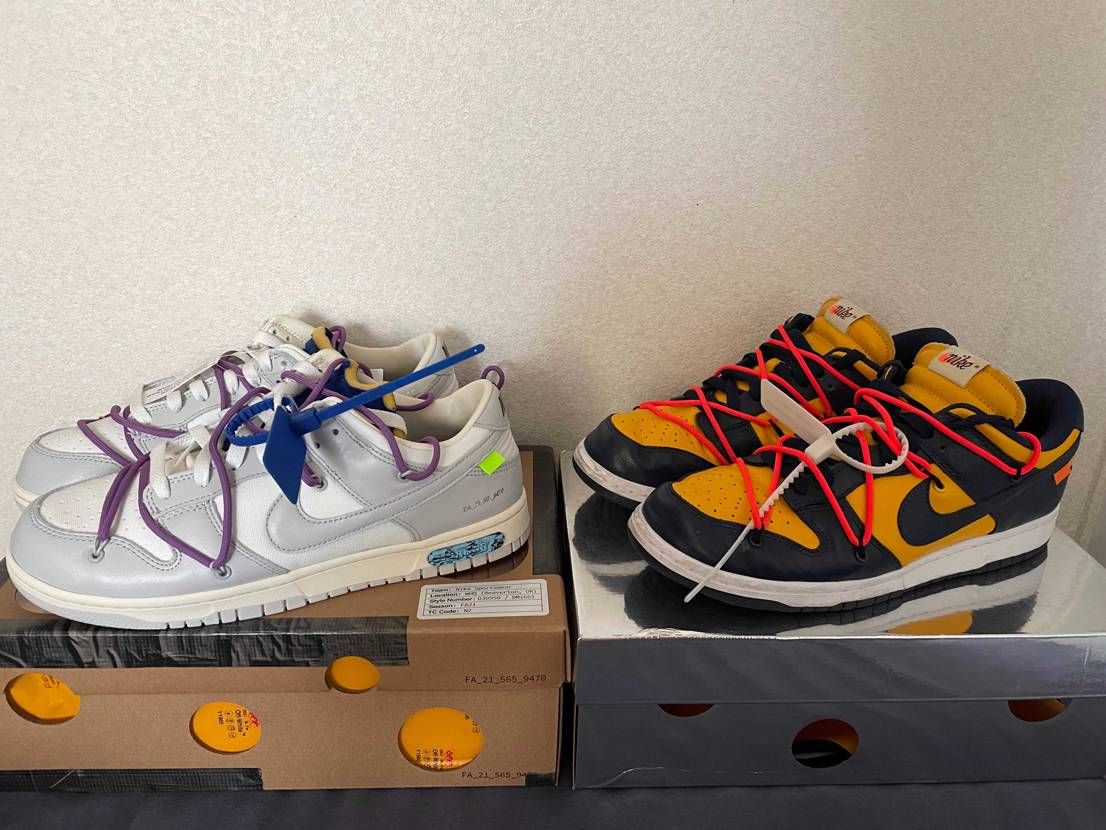 19日当選のやつ届きました、off-white dunkだけはSNKRSで当たっ