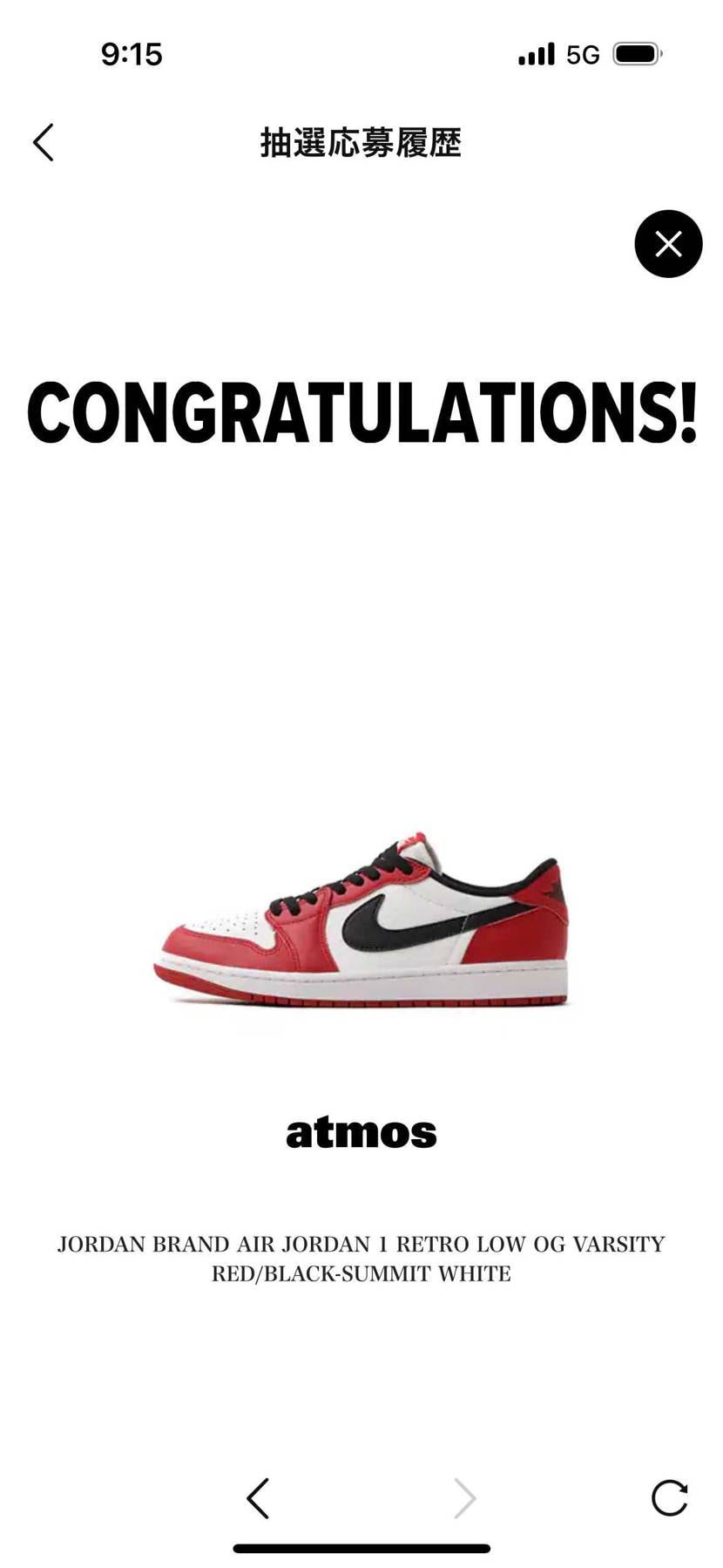 atmosが急にログインできなくなって抽選結果見れなくなって