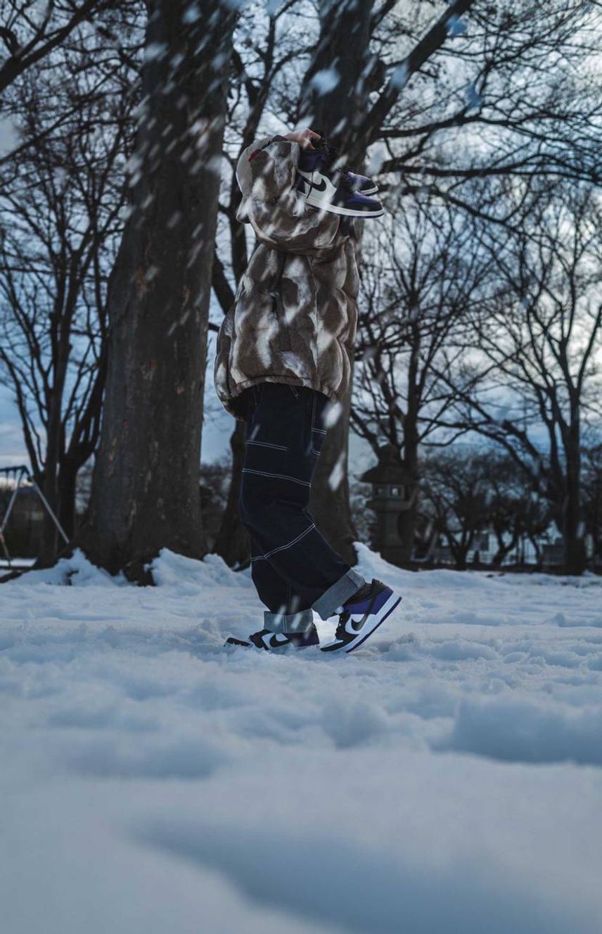 おじさん達が仲良く雪合戦してる中、撮りましたでふ🙄🫶💜