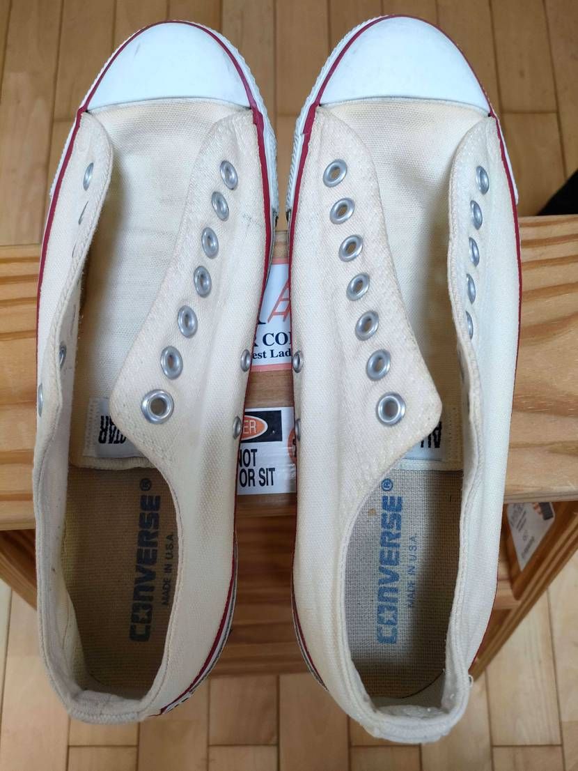 20年以上前のオールスター、重曹、粉洗剤の浸け置き洗いでキレ