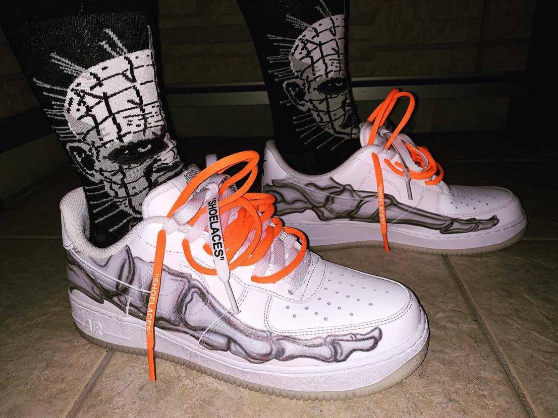 NIKE AIR FORCE 1 LOW SKELETON WHITE🔥