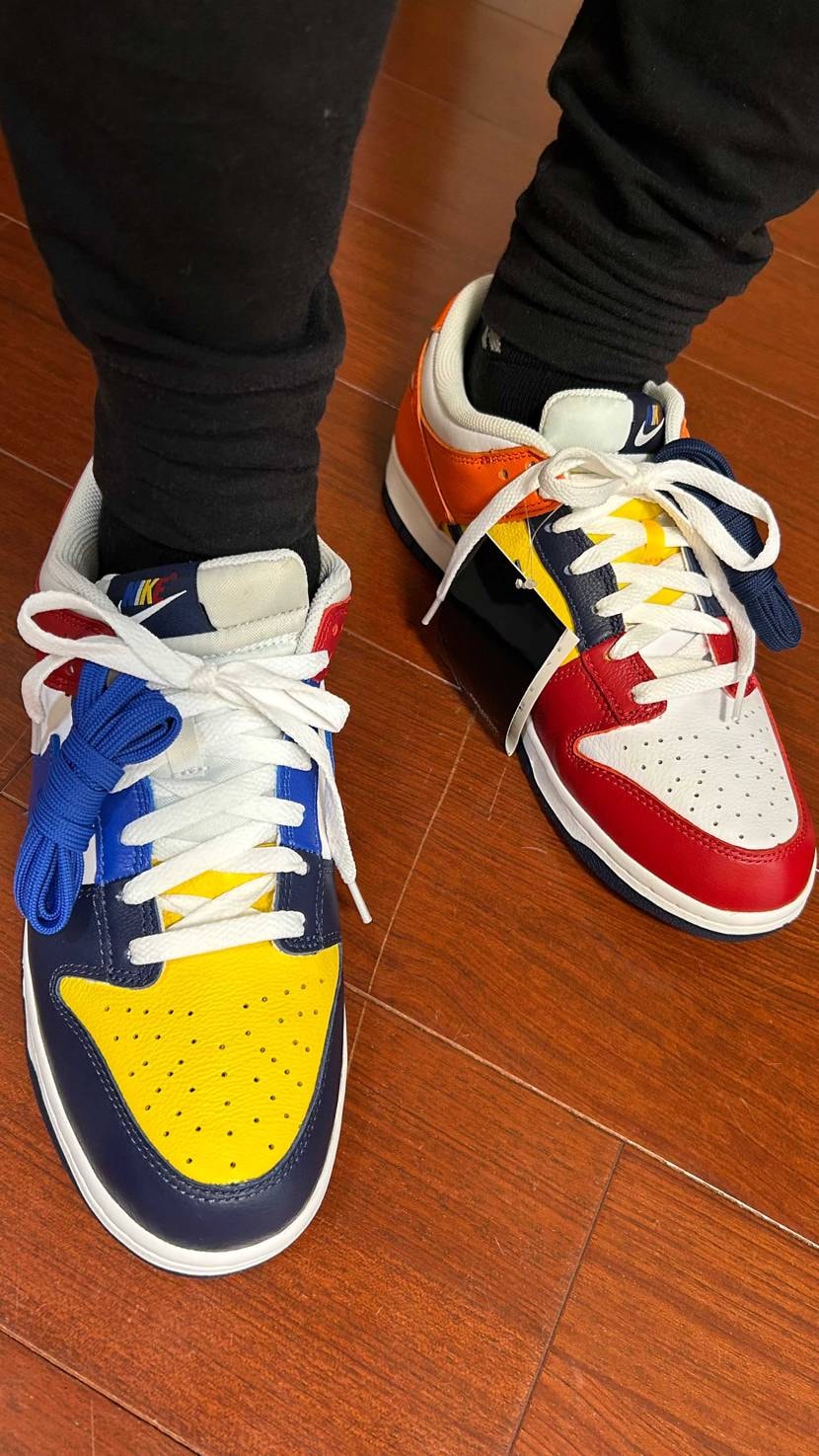 ついに下ろした！👟✨
左右非対称のマルチカラーがたまらん。
どこから見ても表