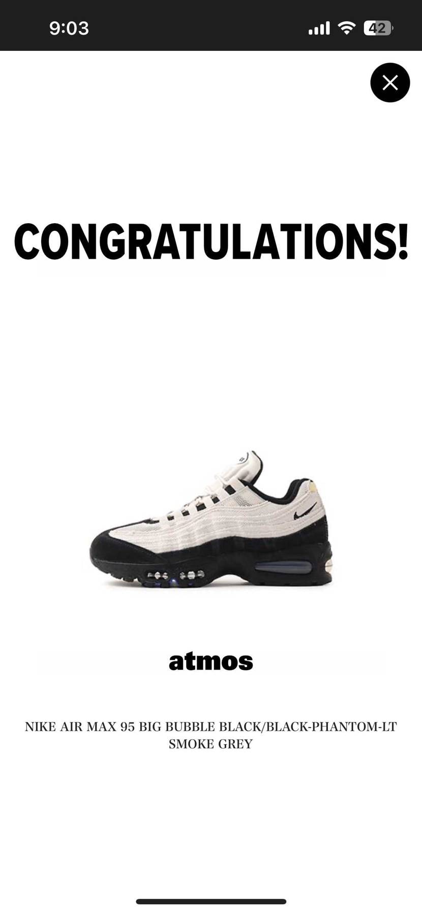 自分と妻でお揃い合わせられる幸せ😃
Atmosさん3戦3勝