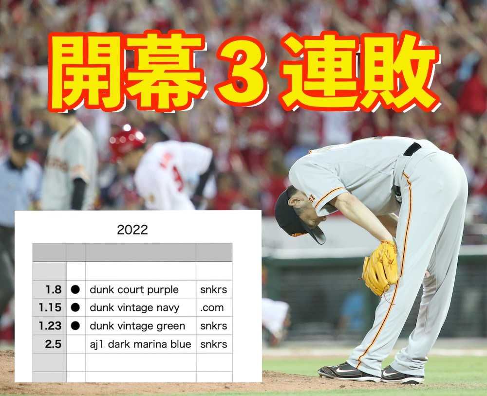 今シーズンも連敗スタート
勝（買）てません