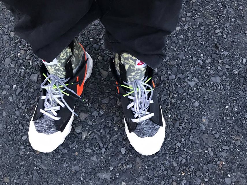 土禁ちゃんでーす
今日のスニーカーはNIKE×レディメイド ブレーザー
この