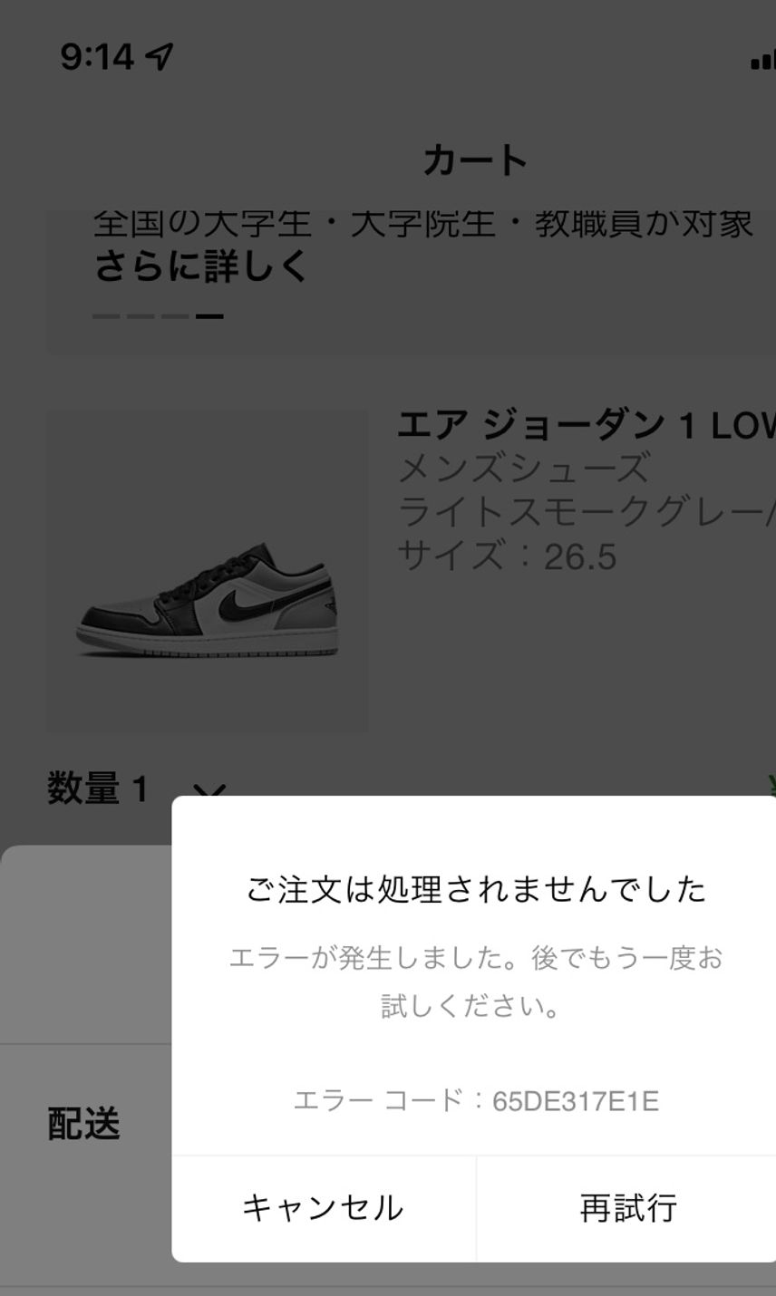 誕生日の20%オフが勝手につくせいで買えなかったのでしょうか?謎エラーで敗北🥲