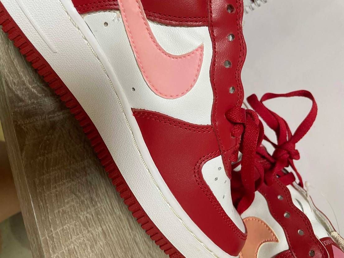 NIKE AIR FORCE 1 白赤 US8 JP25cm