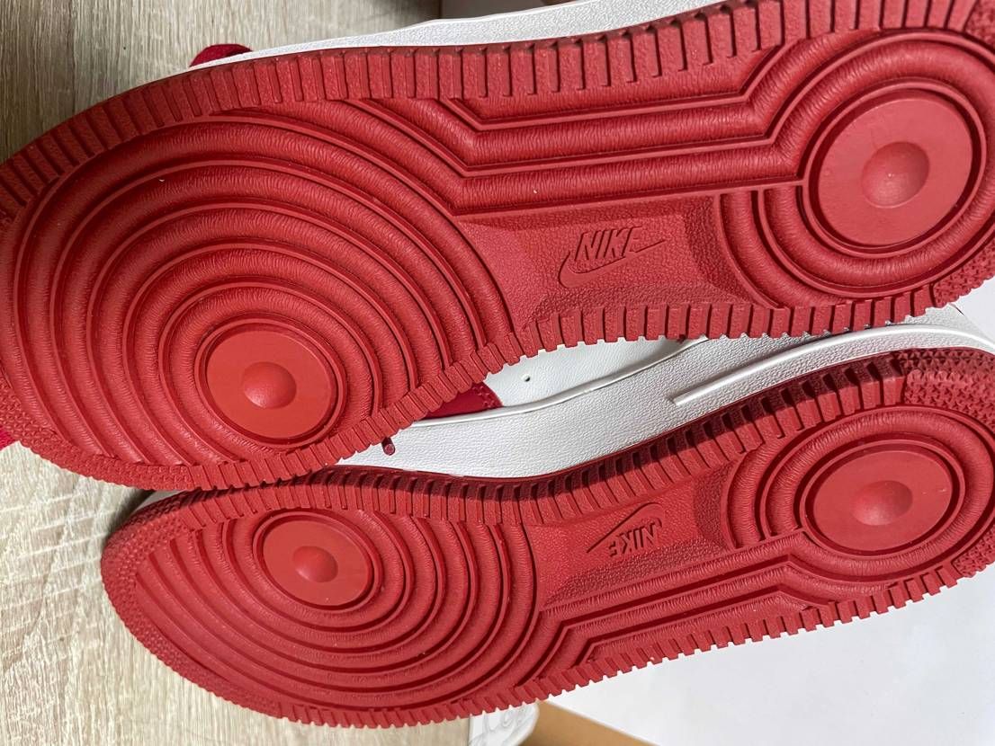 NIKE AIR FORCE 1 白赤 US8 JP25cm