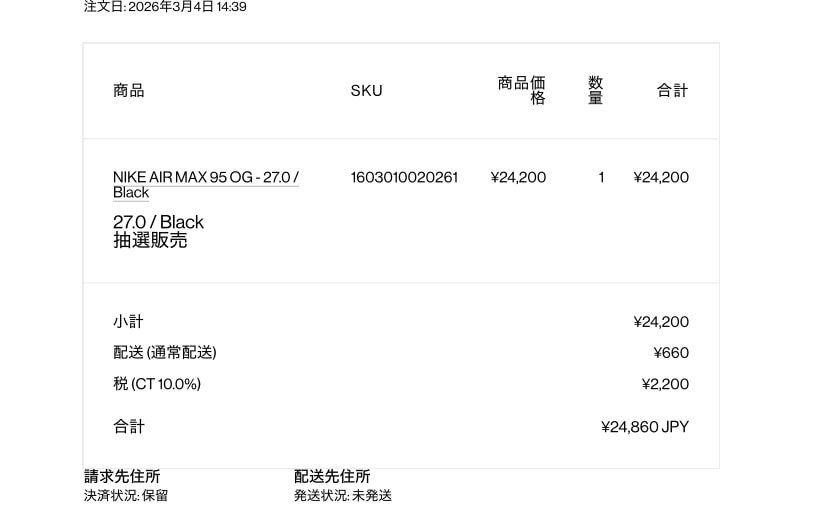 アンディフィーテッドの詳細押した後のこの画面は当選？？

オーソリ済とも保留