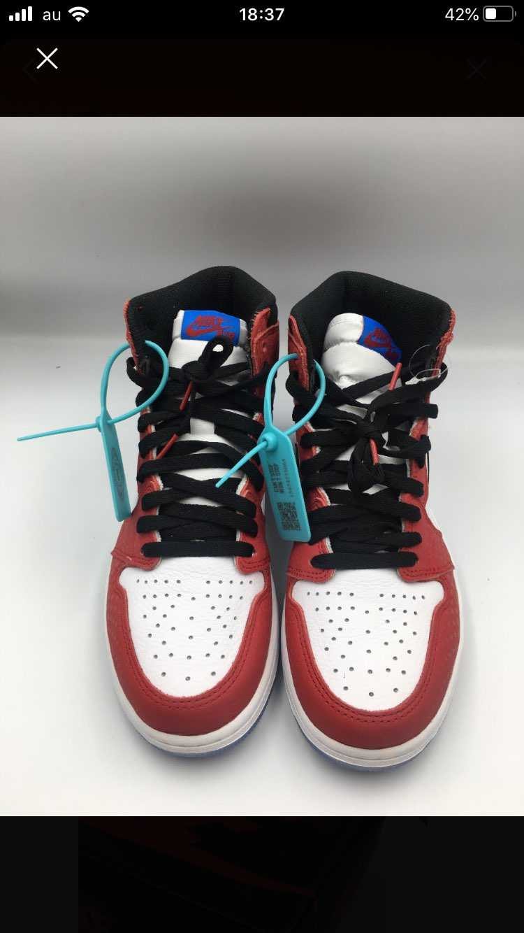 いま鑑定中らしいのですが既にシューレースが通っているのと、青