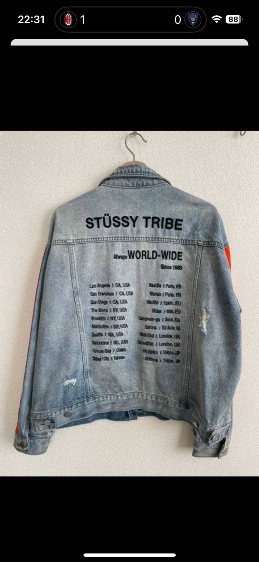 タンスをあさってたらこのstussyのgジャンが出てきました