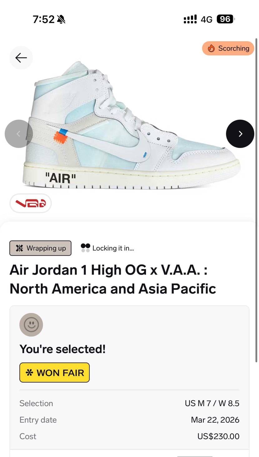 当たったんがサイズミスってるし履けん終わった....