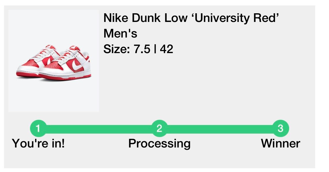 よしゃ❗️当選‼️
jordan1lowはまだ送られてきてないけど😅
頼むか