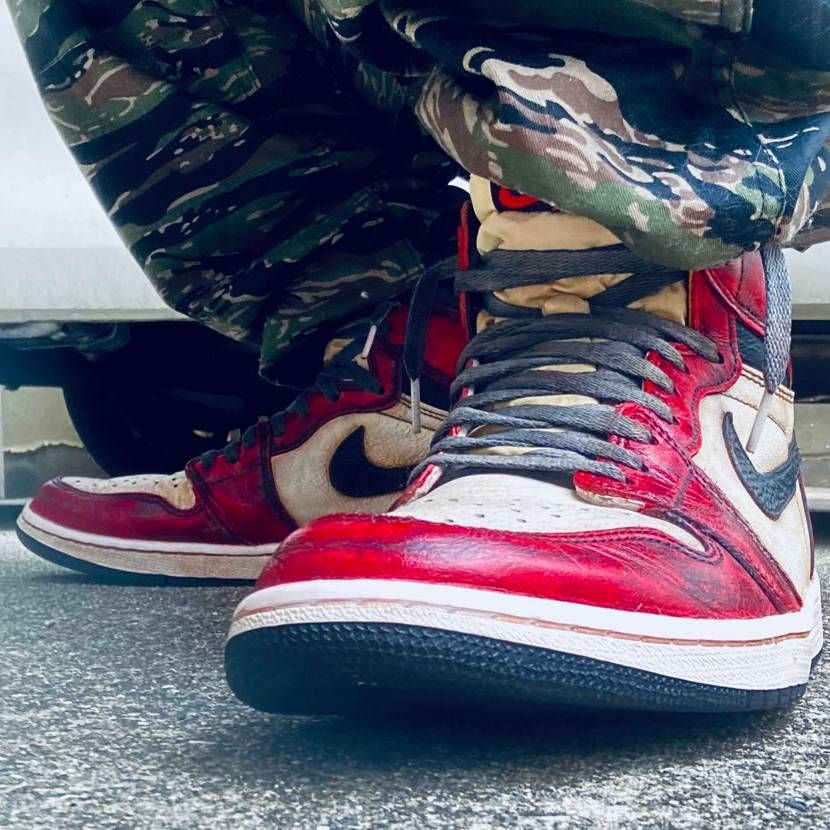 お疲れスニ👟です🍻
今日も赤い🔴カスタムっ子を履きました✌️