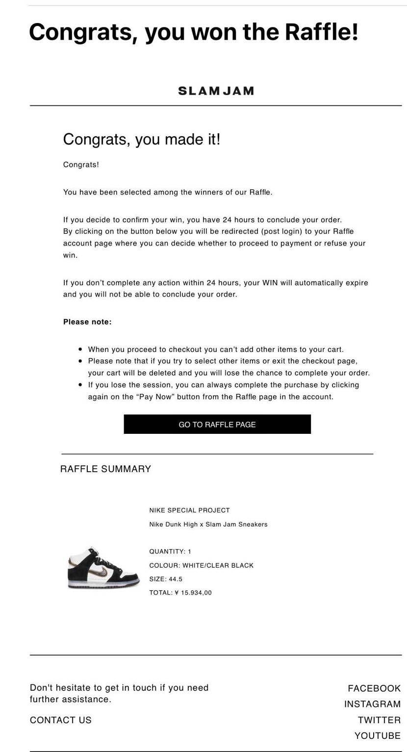 はじめてslamjamで当たりました😊
いつ届くかな、楽しみです