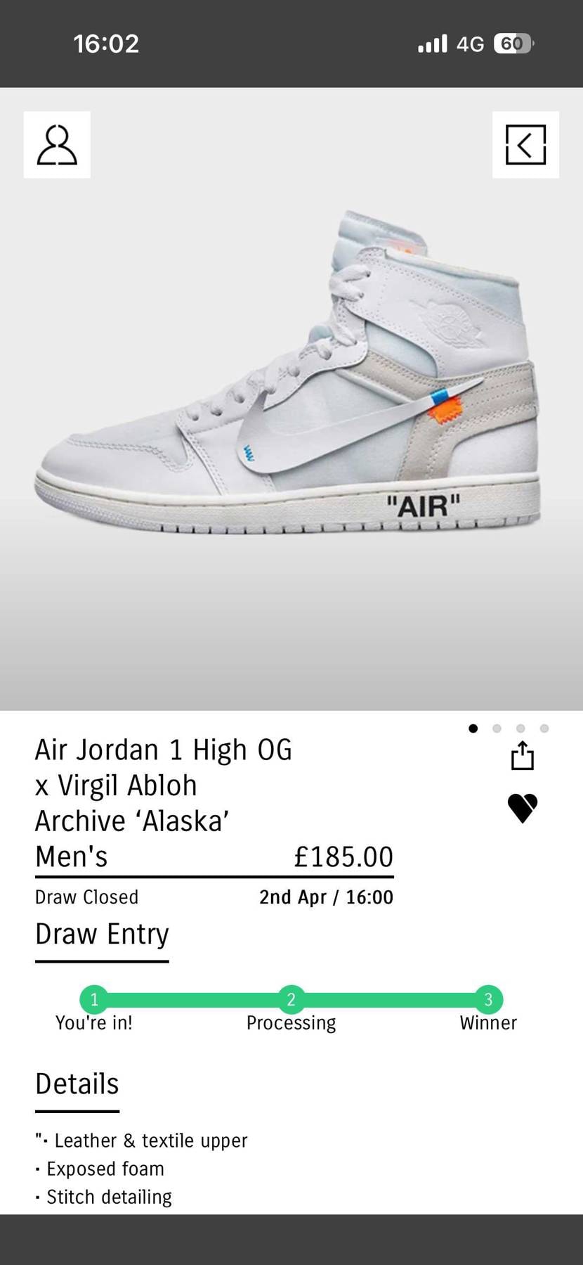 16:01にメール来ました！
W杯に向けて幸先良し👟⚽️