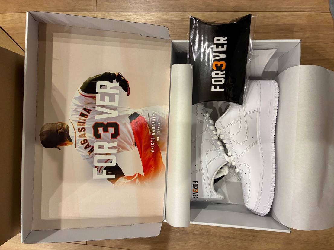 ちょっと遅れましたが、長嶋茂雄さんのaf1が無事届きました!
''FOR3VE