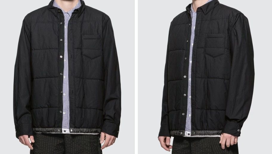 sacaiの中綿入りのシャツジャケット
黒で合わせやすく、