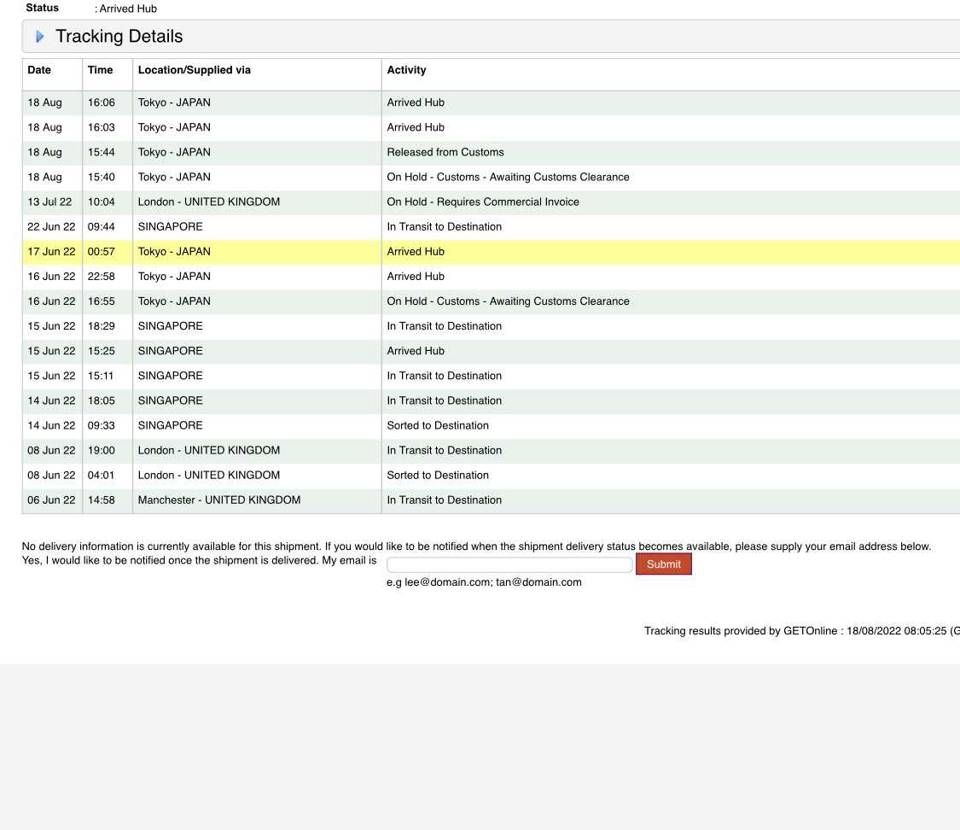 なんかちゃんと来るっぽい…
ちなみにショップの発送日時は6月6日