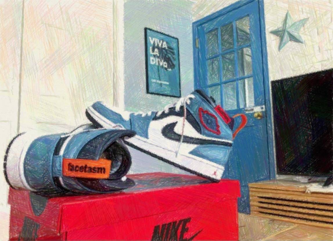 スケッチ風のスニーカーもまた違った味が出て好きです。