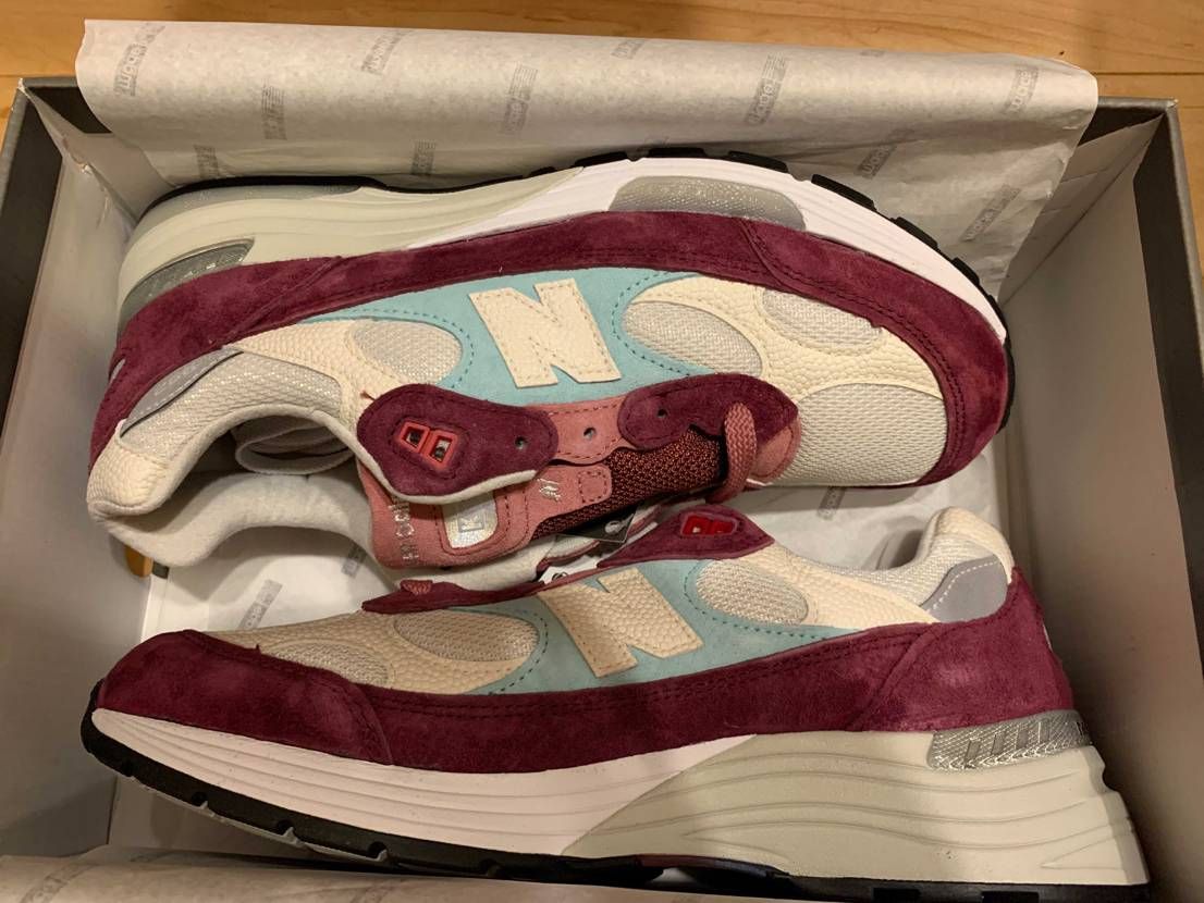 kith✖️new balance 992 Burgundy White (ki