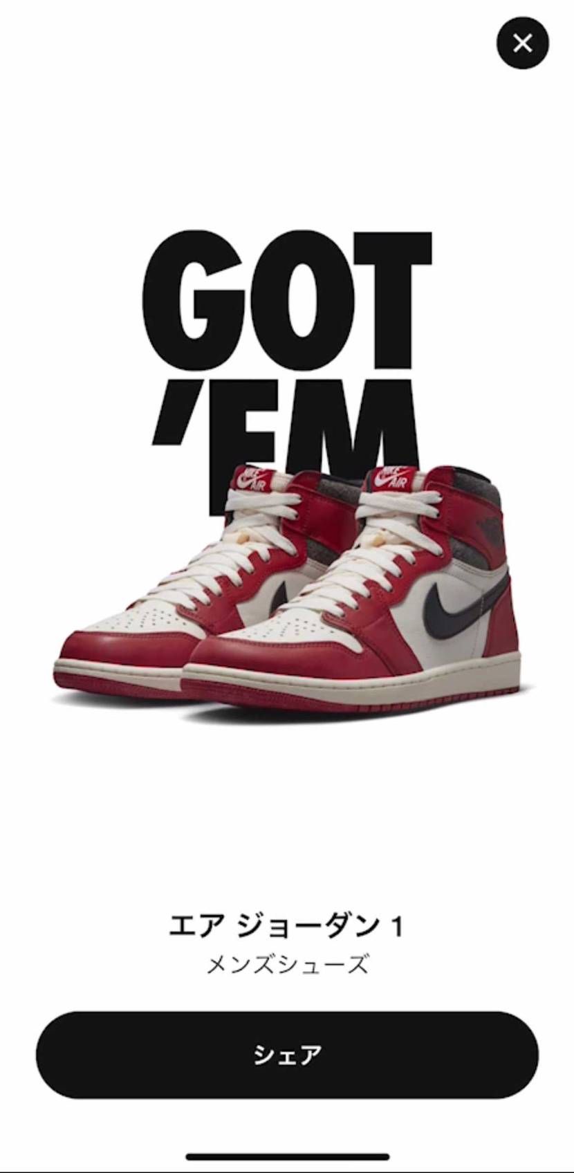 SNSでまさかの当選✨先週の運を維持できてた👍
SNKRS