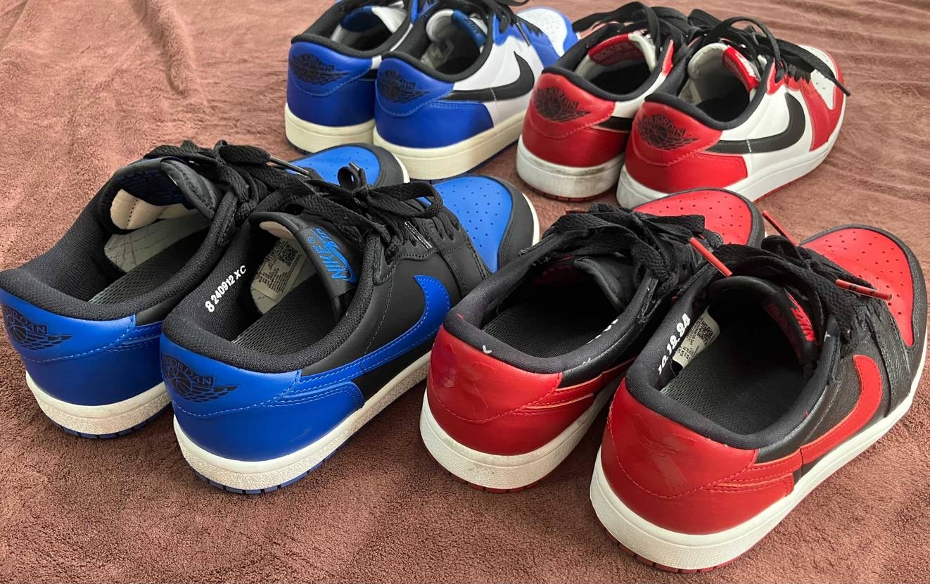AJ1 OG LOWはBANNED,ROYAL,CHICAG