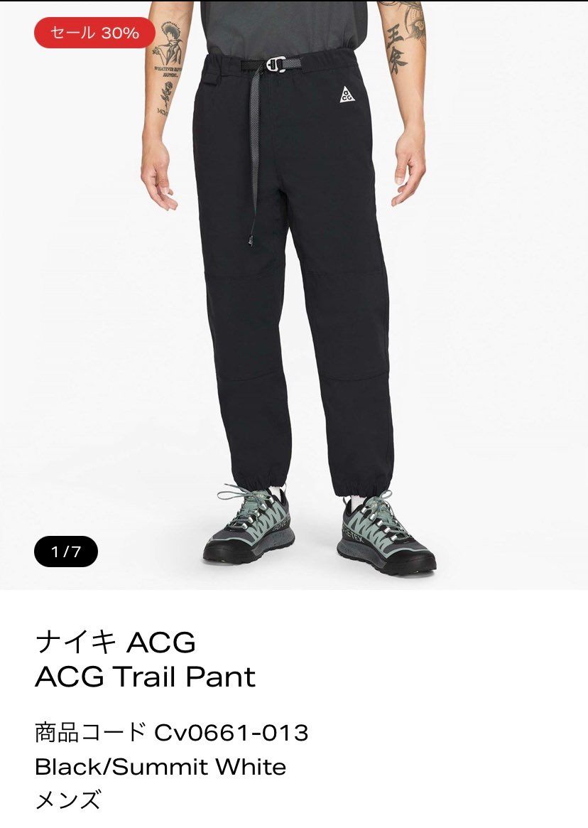 snsのセール買う予定なかったけどACGのパンツ安かったんで、ついつい買ってしま