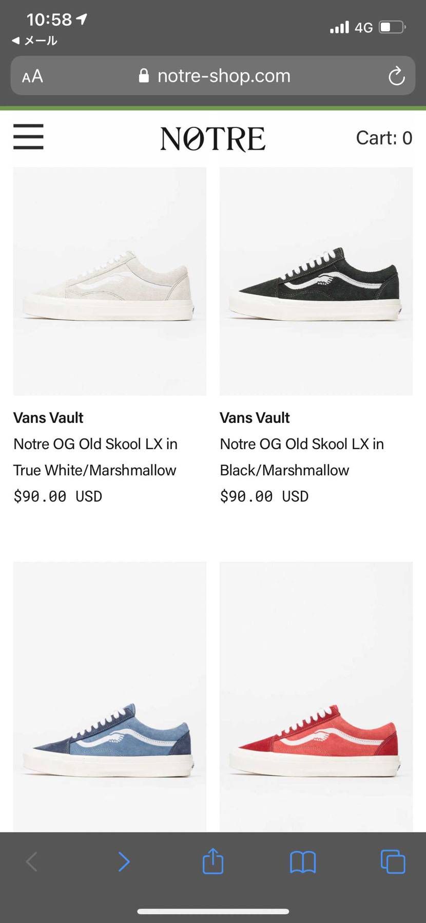 NOTRE全色リストックしてますよ。