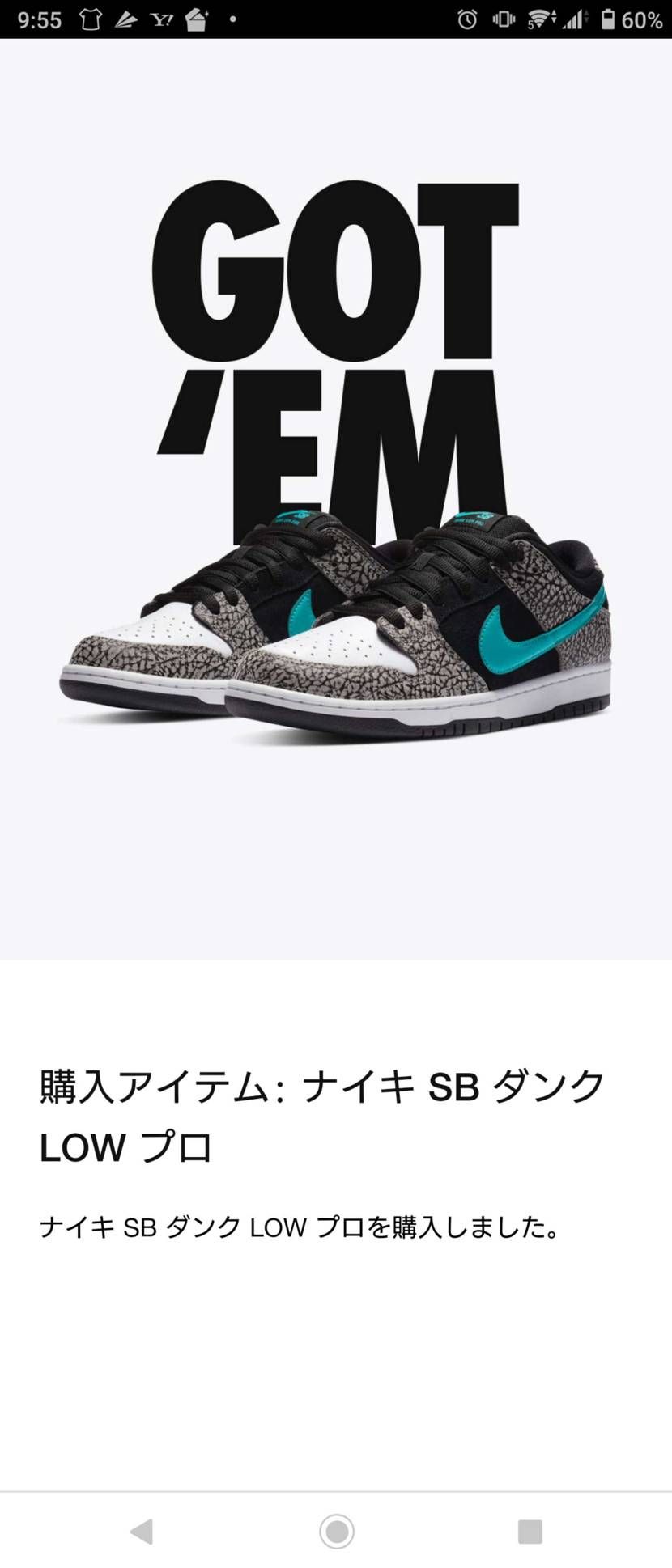 Nike.comでオファーいただきました🥰✨✨
通知もないし気づかなかったのです