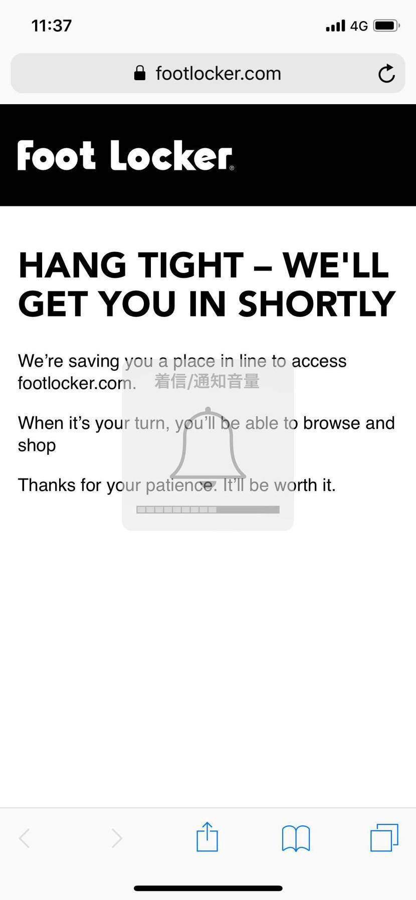 フットロッカー何かやってるのかな？
アクセス制限かかってる？